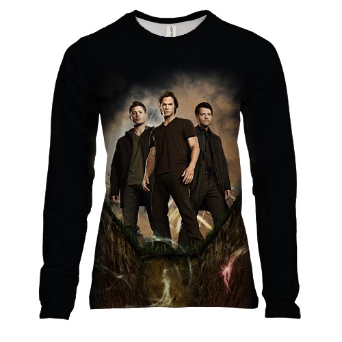 Жіночий 3D лонгслів Supernatural - Дін, Сем та Кас