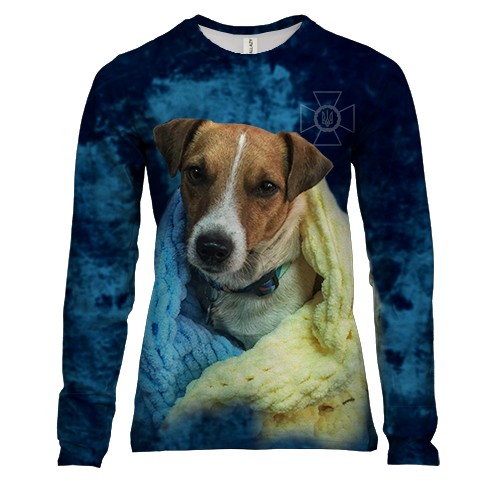 Женский 3D лонгслив Пес Патрон - маленький захісник ДСНС