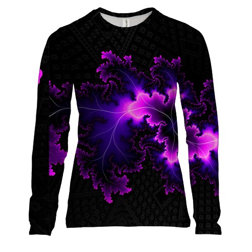 Жіночий 3D лонгслів Abstraction neon