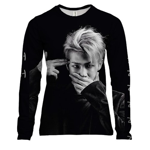 Женский 3D лонгслив с группой БТС (BTS) K-POP ARMY RAP MONSTER