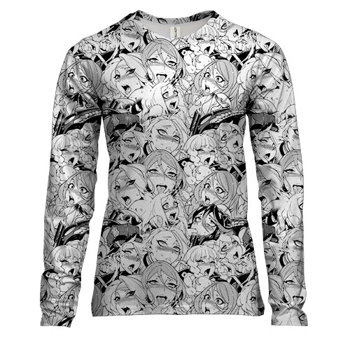 Женский 3D лонгслив Ахегао