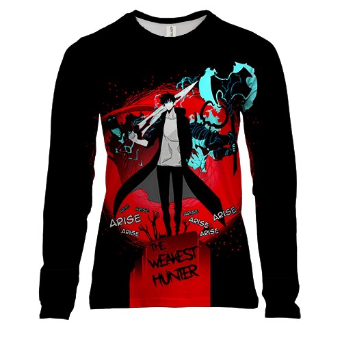 Женский 3D лонгслив Поднятие уровня в одиночку, Solo Leveling