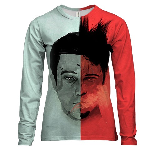 Женский 3D лонгслив Бойцовский клуб