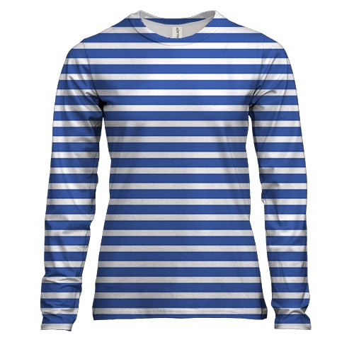 Женский 3D лонгслив с тельняшкой