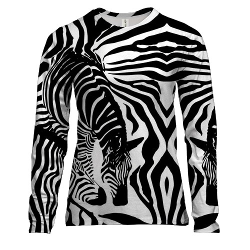 Женский 3D лонгслив "Абстракция из зебр"