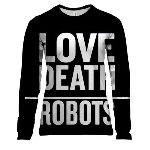 Женский 3D лонгслив Любовь, смерть, роботы.