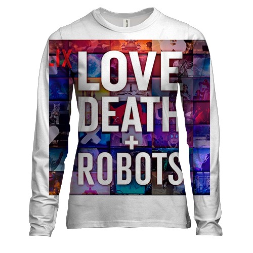 Жіночий 3D лонгслів Love death + robots.