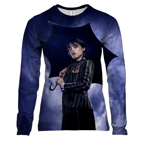 Жіночий 3D лонгслів Wednesday Арт