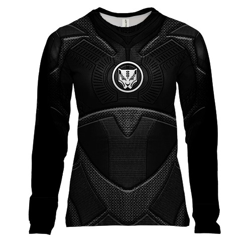 Жіночий 3D лонгслів "Костюм Black Panther"