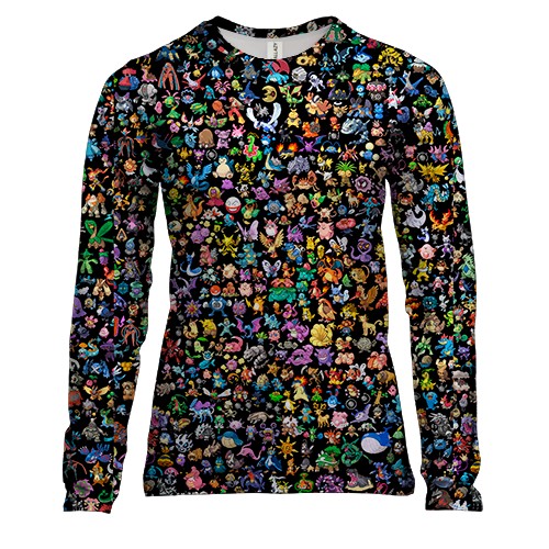 Женский 3D лонгслив с Покемонами