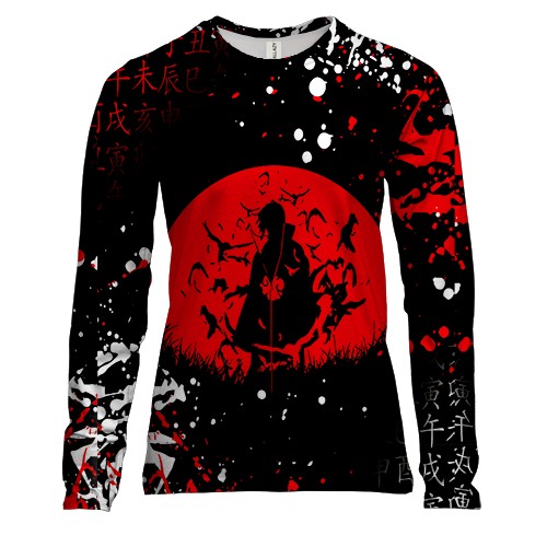 Женский 3D лонгслив Итачи Учиха (Наруто)
