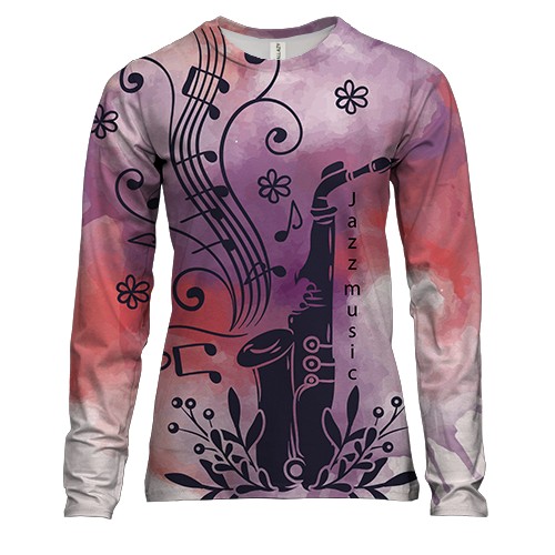 Женский 3D лонгслив Music Festival Juzz