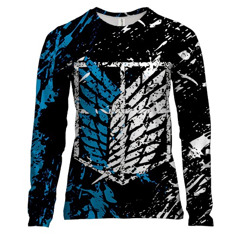 Женский 3D лонгслив Атака Титанов