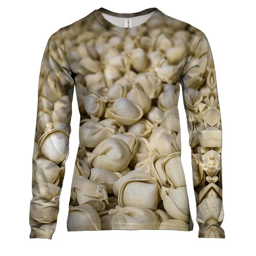 Женский 3D лонгслив с пельменями
