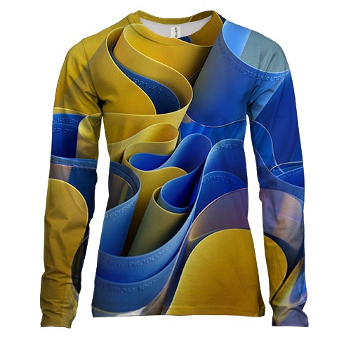 Женский 3D лонгслив "Ukraine colors"