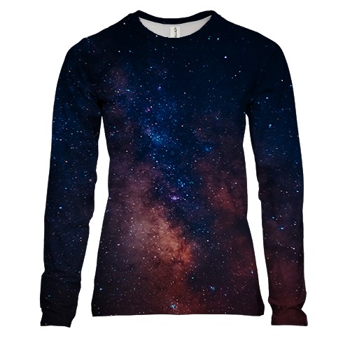 Женский 3D лонгслив Starry space