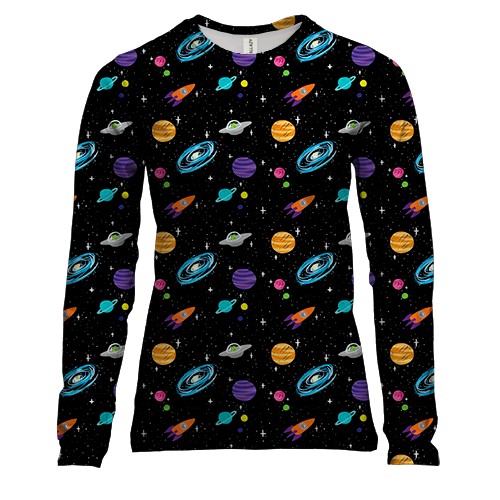 Женский 3D лонгслив с планетами