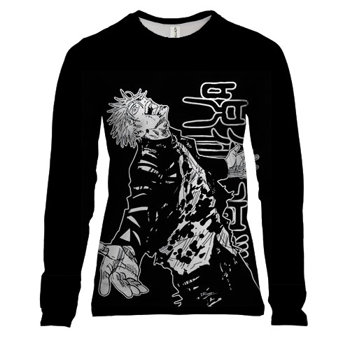 Женский 3D лонгслив Безумный Сатору - Магическая Битва