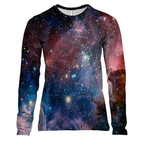 Женский 3D лонгслив Космос