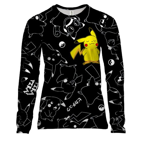 Жіночий 3D лонгслів Пикачу - Pokemon