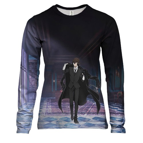 Жіночий 3D лонгслів Дазай - Літературні генії Бродячі Пси