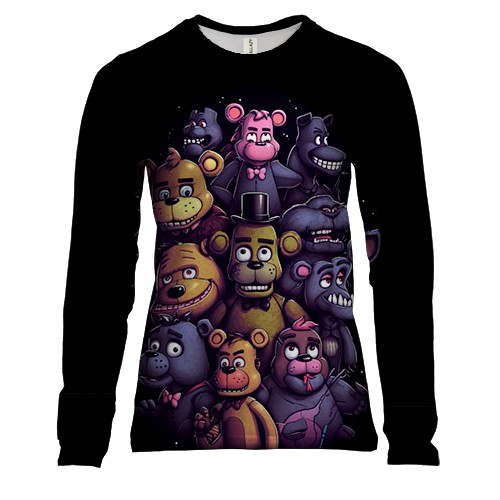 Женский 3D лонгслив Милые аниматроники - Five Nights at Freddy