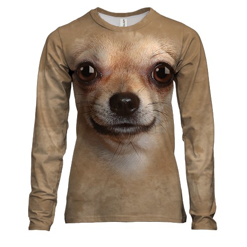 Жіночий 3D лонгслів Чіхуахуа