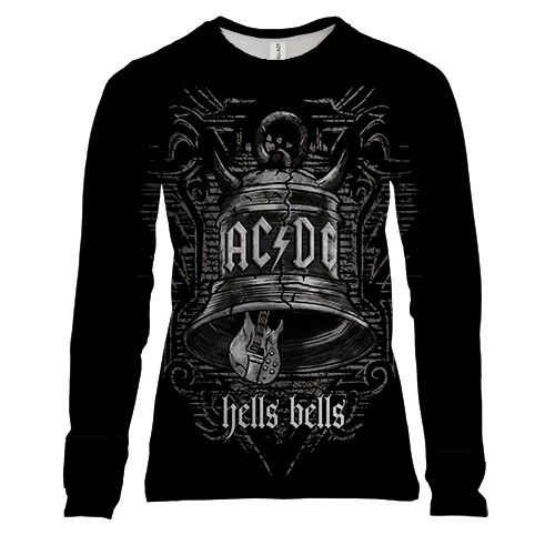 Жіночий 3D лонгслів AC/DC Hells Bells
