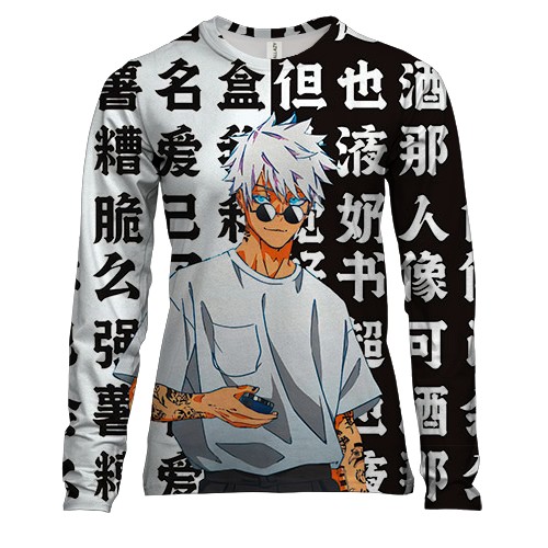 Жіночий 3D лонгслів Модний Сатору Годжо (Магічна битва)