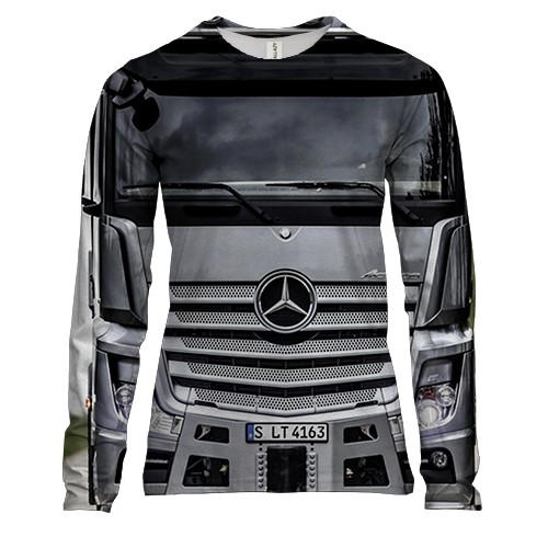 Жіночий 3D лонгслів mercedes actros