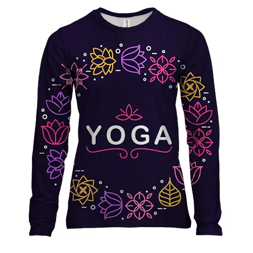Женский 3D лонгслив YOGA