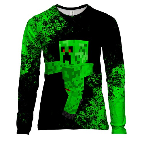 Женский 3D лонгслив Minecraft (3)