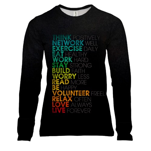 Женский 3D лонгслив Be the best