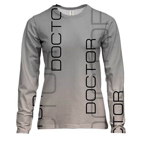 Женский 3D лонгслив для врача "doctor"