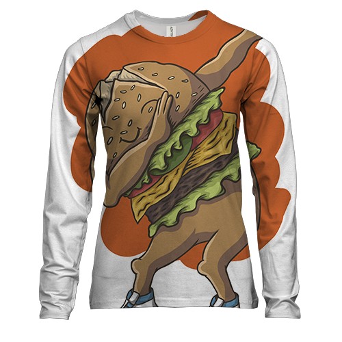 Женский 3D лонгслив Dab Burger