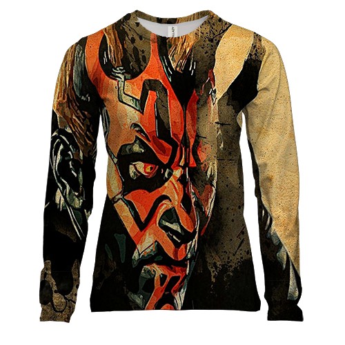 Женский 3D лонгслив с Дартом Молом (Звездные войны)