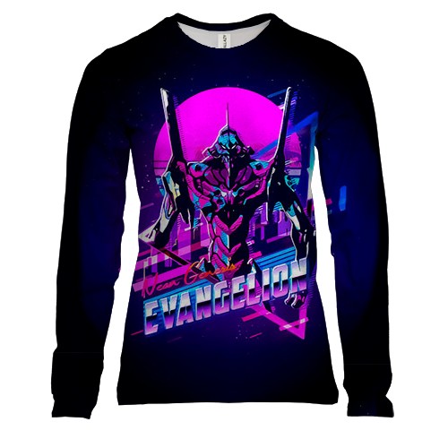 Женский 3D лонгслив Eva01, NeonGenesis - Evangelion