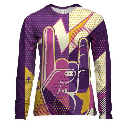 Жіночий 3D лонгслів з ретро жестом