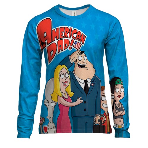 Жіночий 3D лонгслів American Dad