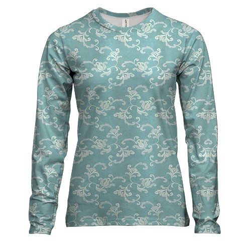 Женский 3D лонгслив с текстурой обоев