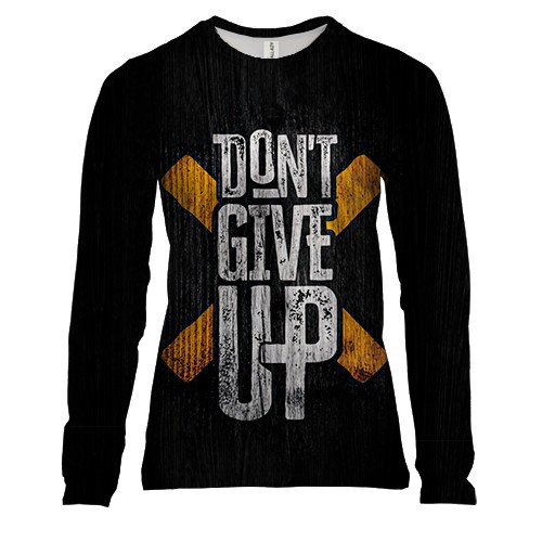 Жіночий 3D лонгслів Don`t Give Up