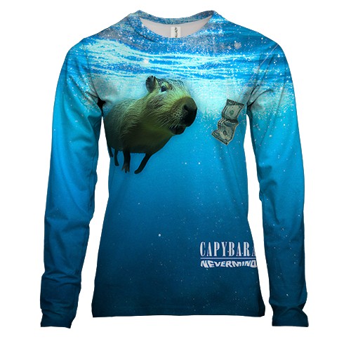 Жіночий 3D лонгслів Capibara - Nirvana