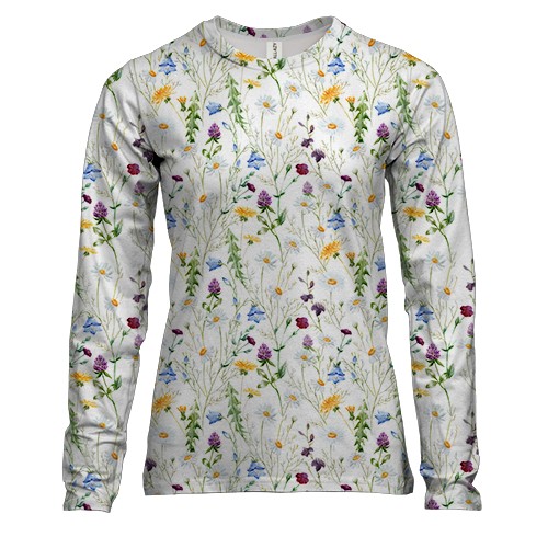 Жіночий 3D лонгслів Польові квіти