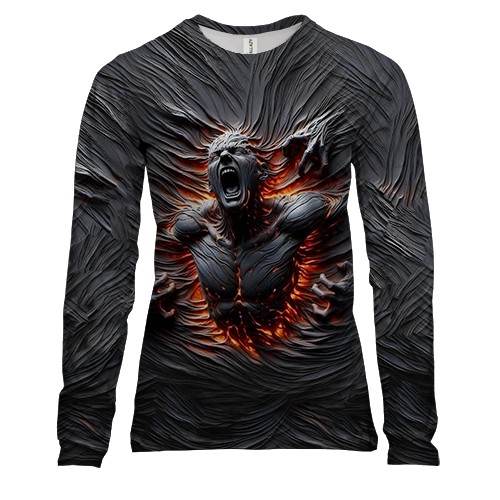 Женский 3D лонгслив Hell Inside