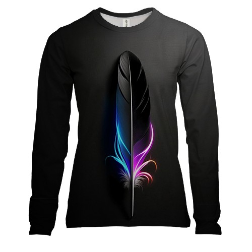 Жіночий 3D лонгслів з неоновим пером