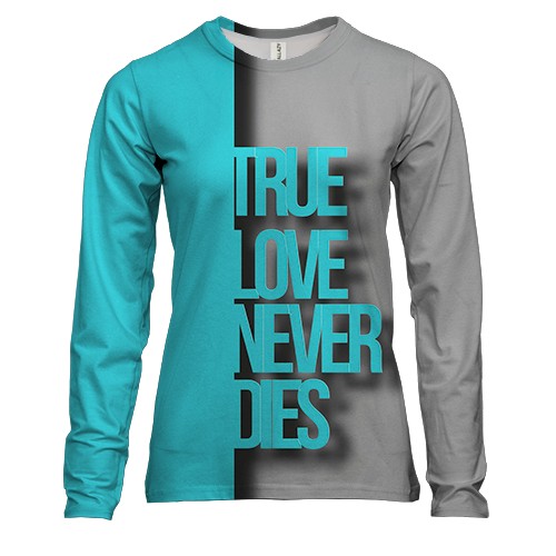 Женский 3D лонгслив True Love Never Dies