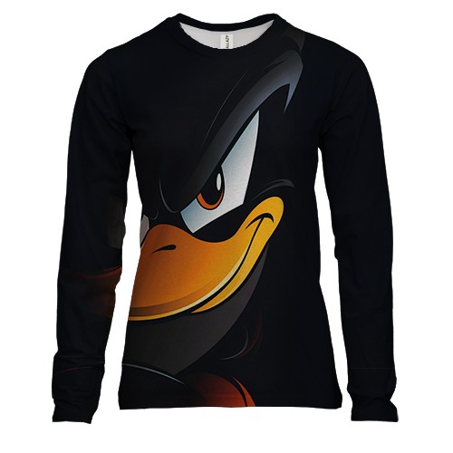 Женский 3D лонгслив с мультяшной уткой