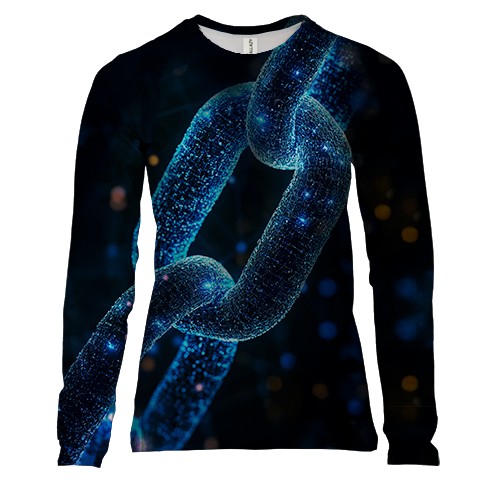 Жіночий 3D лонгслів Крижаний ланцюг