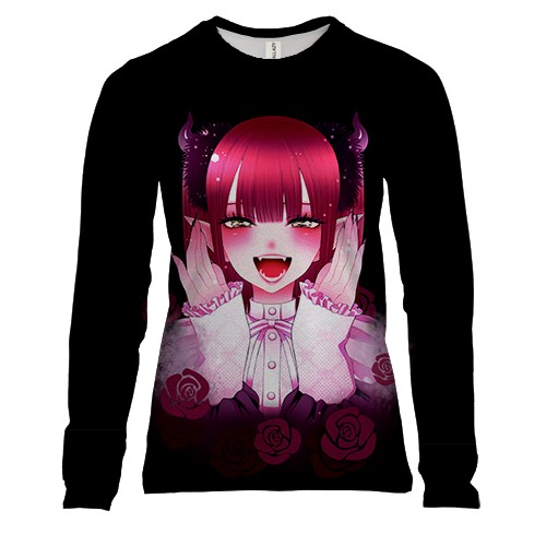 Жіночий 3D лонгслів Марін Кітагава косплей вампір