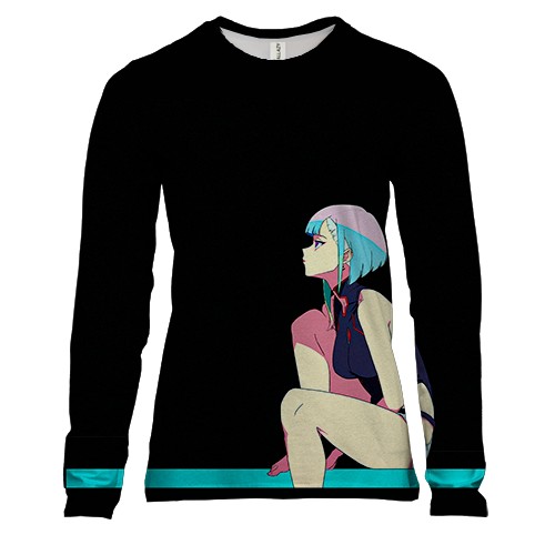 Женский 3D лонгслив Lucy - Cyberpunk2077